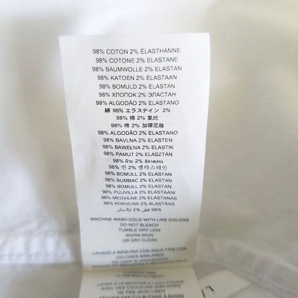 Michael Kors Trim Stretch Mens Shirt Size Large White Short Sleeve Button Front - Picture 12 of 13